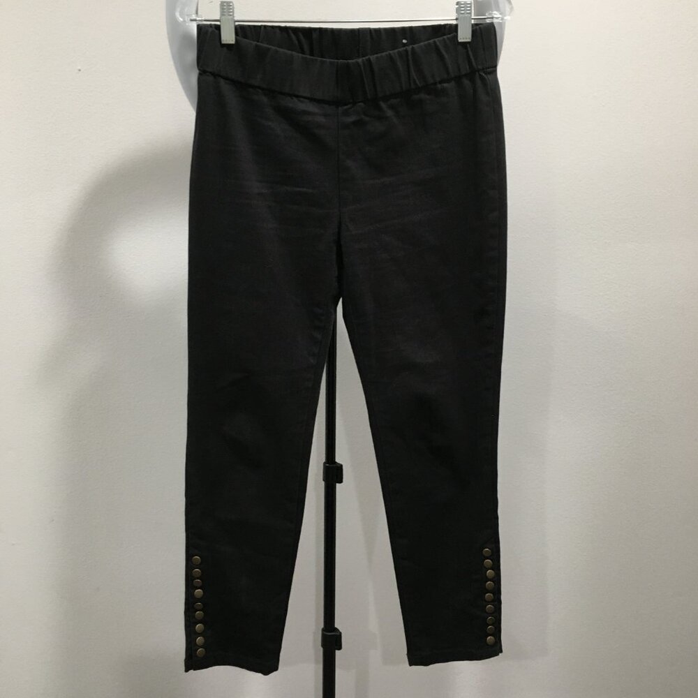 Soft Surroundings Black Snap Button Hem Pull On C… - image 4